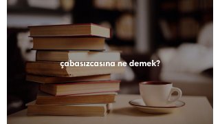 çabasızcasına kelime anlamı ne demek? çabasızcasına nedir?