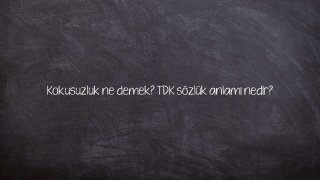 Kokusuzluk ne demek? TDK sözlük anlamı nedir?