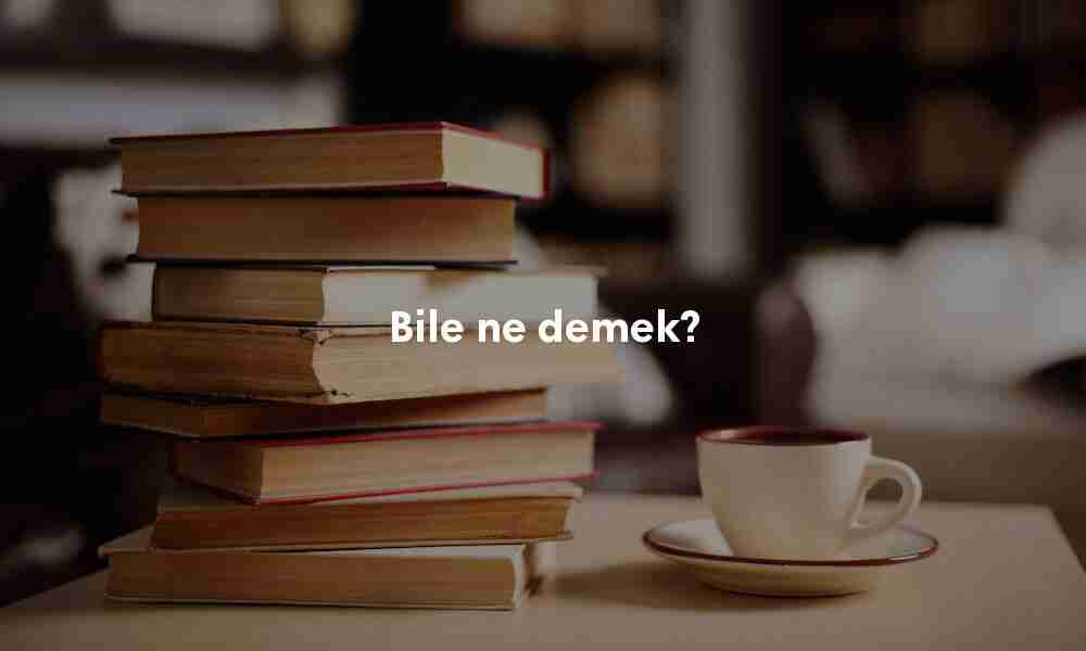 Bile Nedir? Anlamı Ne Demek?