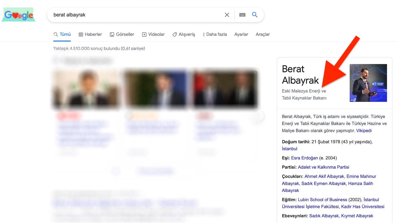 Google Berat Albayrak'ı Eski Malezya Enerji ve Tabii Kaynaklar Bakanı Yaptı