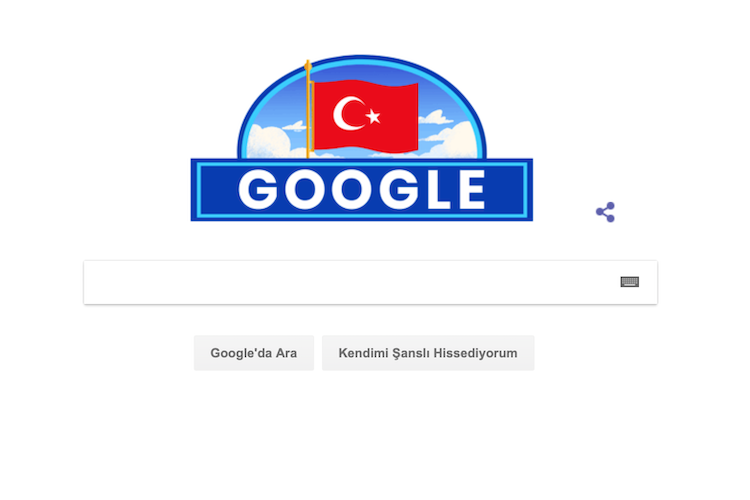 Google'dan 29 Ekim Cumhuriyet Bayramı'na özel logo
